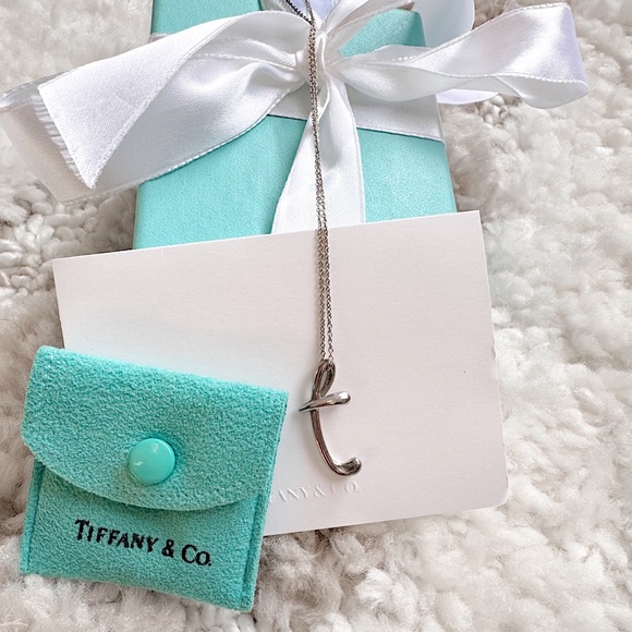 Tiffany & Co Elsa Peretti Small Alphabet Pendant in Sterling Silver letter T - Picture 3 of 11